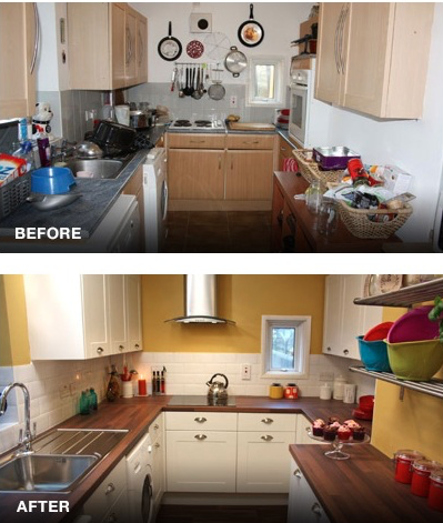Kitchen makeover before and after