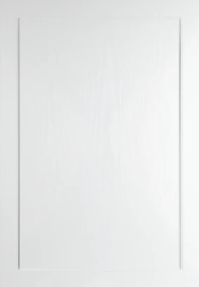 Shaker Narrow No Lines White Woodgrain kitchen door