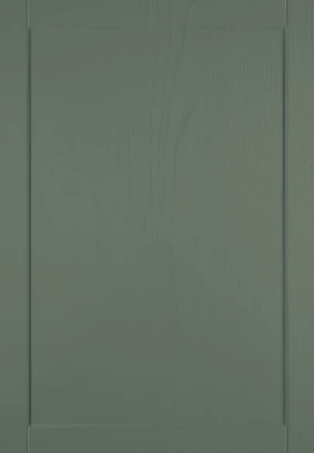 Shaker Narrow Reed Green Woodgrain kitchen door