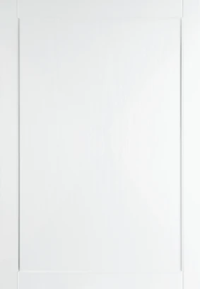 Shaker Narrow White Woodgrain kitchen door