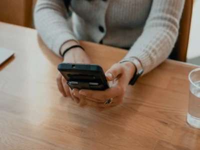 Woman using a phone