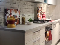 sleek new kitchen with stone tiles