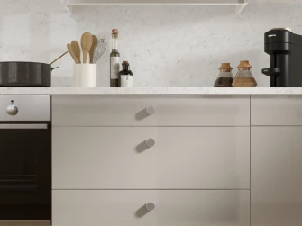 Acrylic champagne kitchen doors