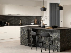 Victoria taupe Soho black mustang kitchen doors