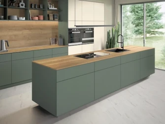 Victoria reed green and angora kitchen doors